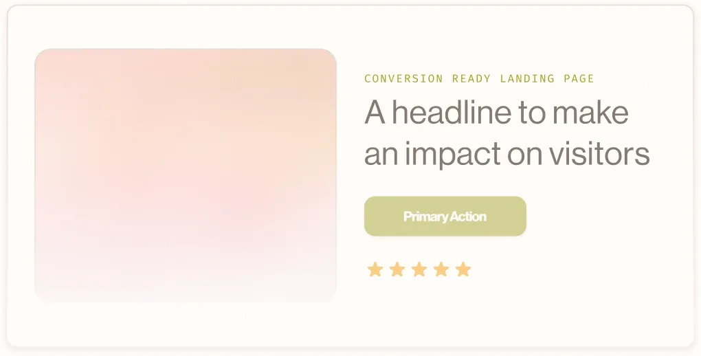 Preview of a conversion-optimised landing page
