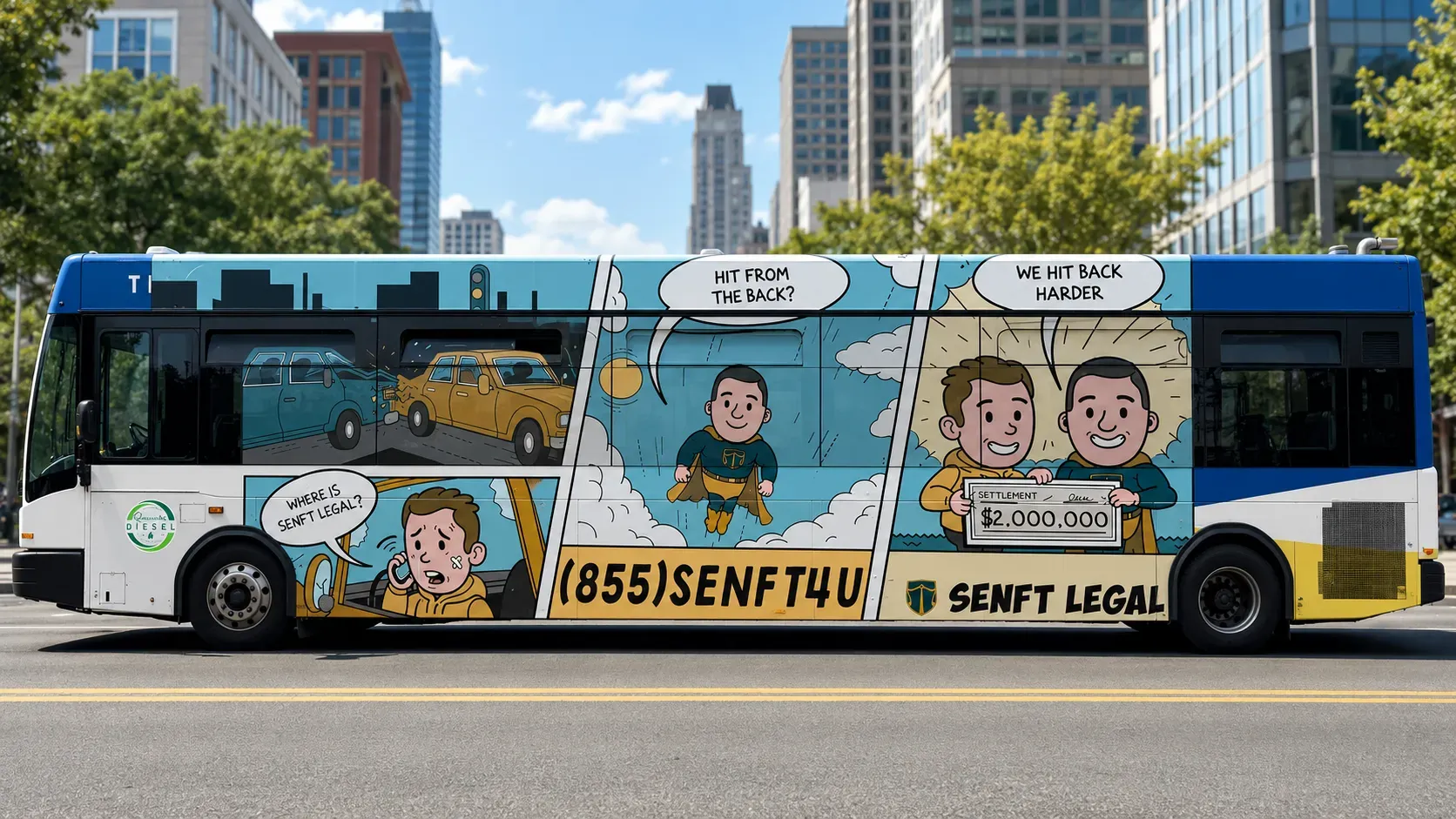 Bus wrap advertising